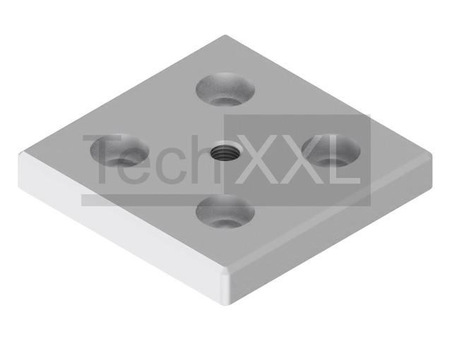 Plaque de base 10 100x100 M16, gris alu ➡️ 9.41€ ▷ Profilés et